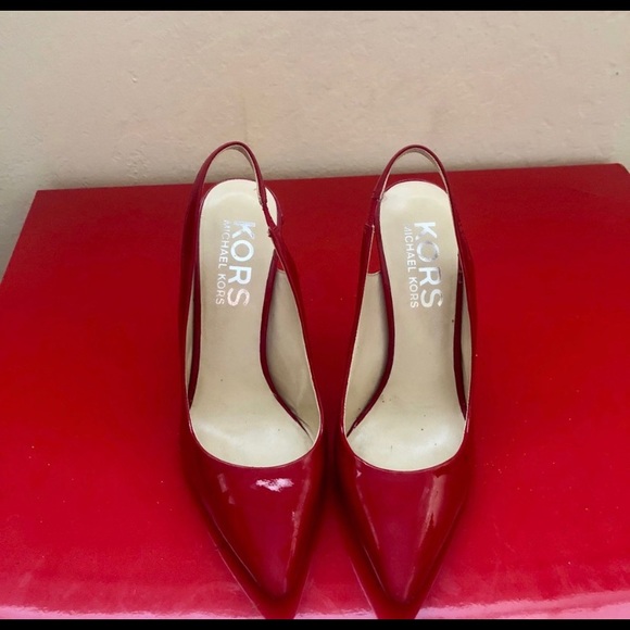 Michael Kors Red Slingbacks - Picture 2 of 4